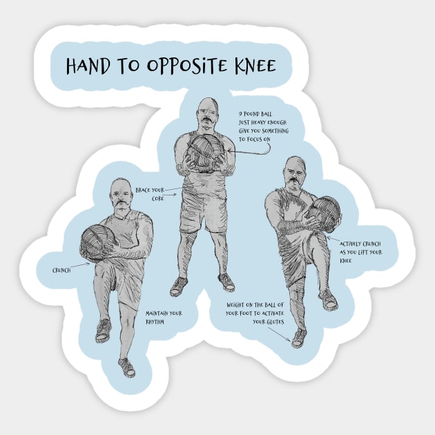 Hand to Opposite Knee Sticker by DiPEGO NOW ENTERTAiNMENT